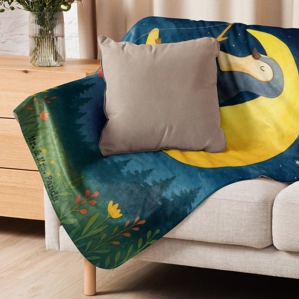 Sherpa cuddly blanket Penguin moon Design Pinguin, Pinguine, schlafen, Gästezimmer, Nachtruhe, Spruch, Schlafzimmer, Schlafstörungen, Einschlafen