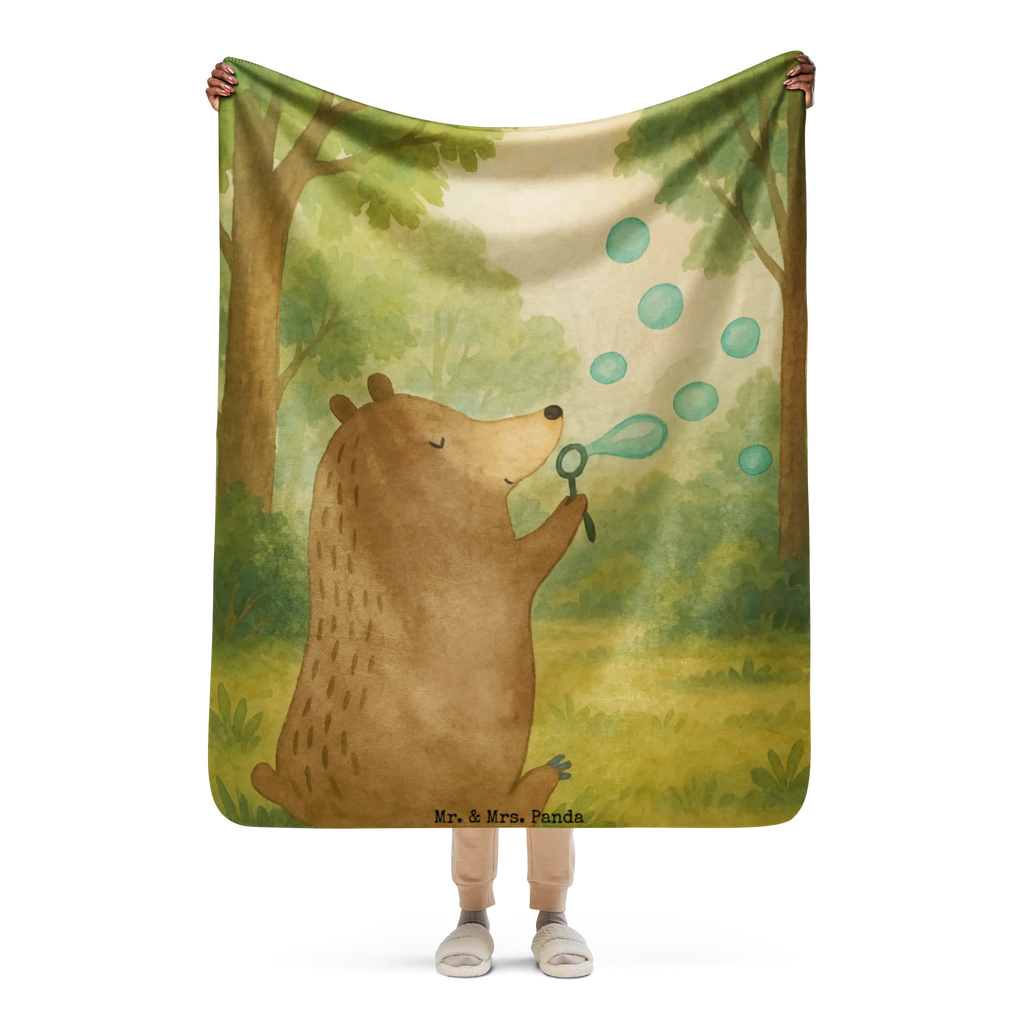 Sherpa cuddly blanket bear soap bubbles Design Bär, Teddy, Teddybär, Seifenblasen Bär Lustig Sein Glücklich Traurig Happy