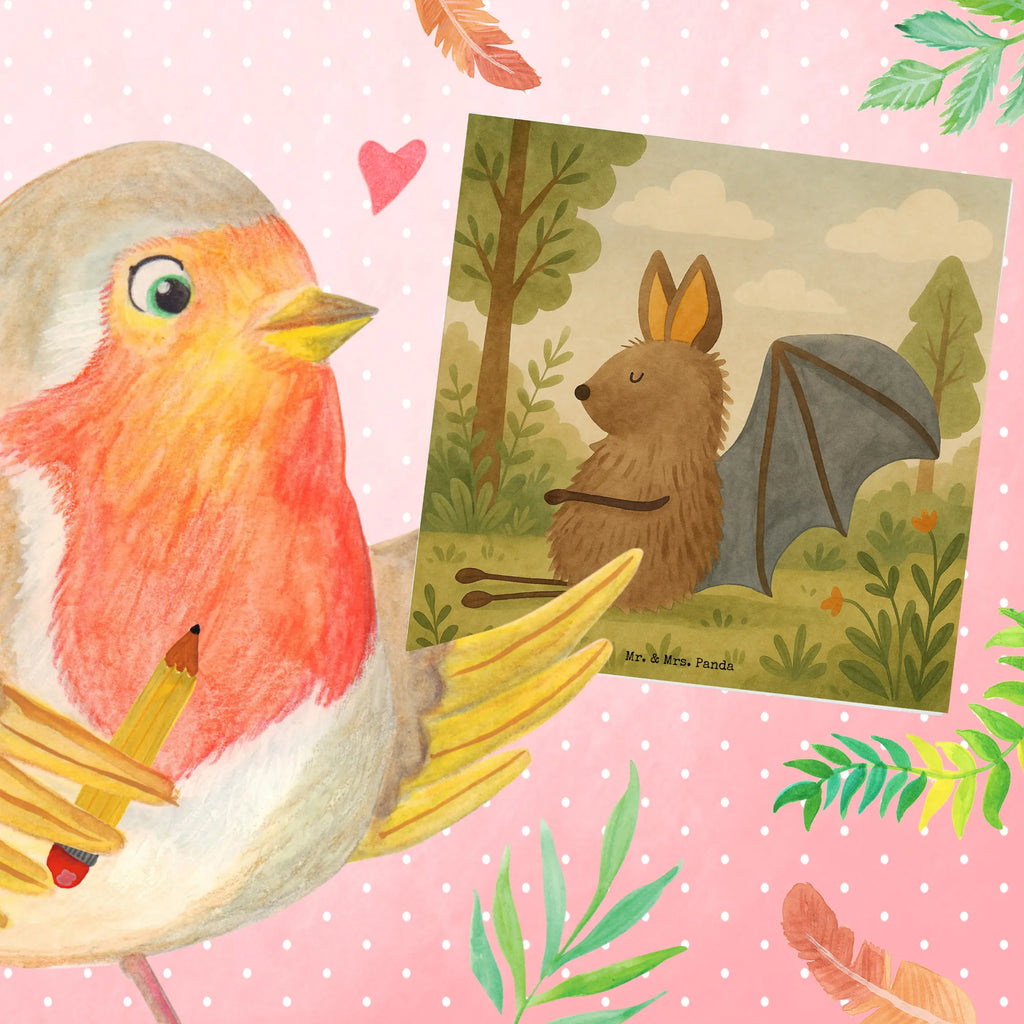 Karta Deluxe Nietoperz siedzenie Design Karte, Grußkarte, Klappkarte, Einladungskarte, Glückwunschkarte, Hochzeitskarte, Geburtstagskarte, Hochwertige Grußkarte, Hochwertige Klappkarte, Tiermotive, Gute Laune, lustige Sprüche, Tiere, Fledermaus, Fledermäuse, Motivation, entspannen