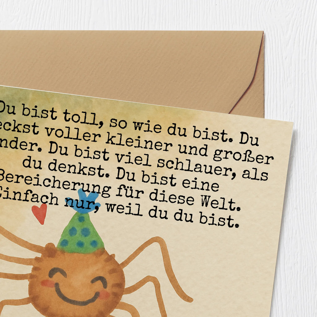 Deluxe Karte Spinne Agathe Party Design Karte, Grußkarte, Klappkarte, Einladungskarte, Glückwunschkarte, Hochzeitskarte, Geburtstagskarte, Hochwertige Grußkarte, Hochwertige Klappkarte, Spinne Agathe, Spinne, Agathe, Videos, Merchandise, Selbstliebe, Wunder, Motivation, Glück