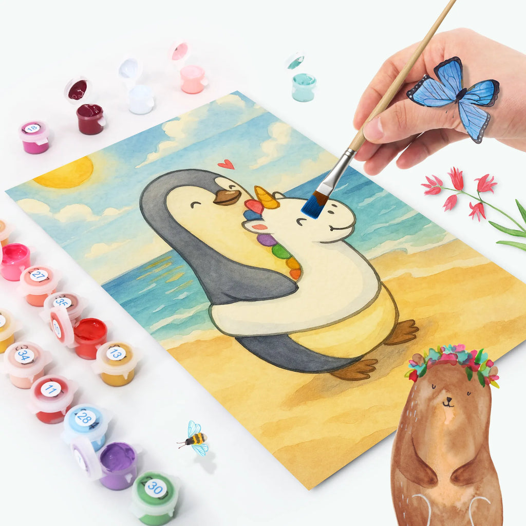 Paint by Numbers Penguin swim ring Design Summer, summer themes, vacation themes, products for vacationers, summer products