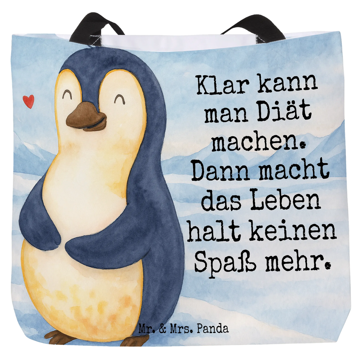 Shopper Pinguin Diät Design Beutel, XL Tasche, Urlaubstasche, Laptoptasche, Reisetasche, Alltagstasche, Strandtasche, Schulbeutel, City-Shopper, Tasche, Pandatasche, Unitasche, Schultasche, Freizeittasche, Tragetasche, Tragebeutel, Einkaufstasche, Statement-Tasche, Büchertasche, Tote Bag, studententasche, Stoffbeutel, Pinguin, Selbstliebe, Abspecken, Körperliebe, Motivation, Pinguine, Gewicht, Selbstrespekt, Abnehmen, Diät