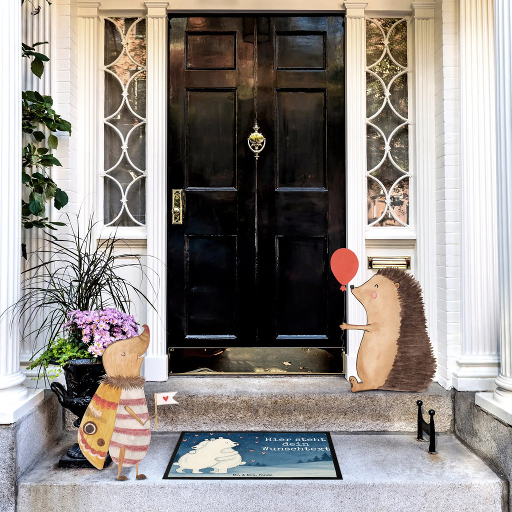 Personalized doormat Icebear Embrace Design Personalisierte Fußmatte, Fußmatte bedrucken, Personalisiert, Personalisieruung, Türvorleger mit Namen, Wunschnamen, Fußmatte mit Namen, Türvorleger personalisiert, Haustürmatte personalisiert, Namensfussmatte, Bedrucken, Tiermotive, Gute Laune, lustige Sprüche, Tiere
