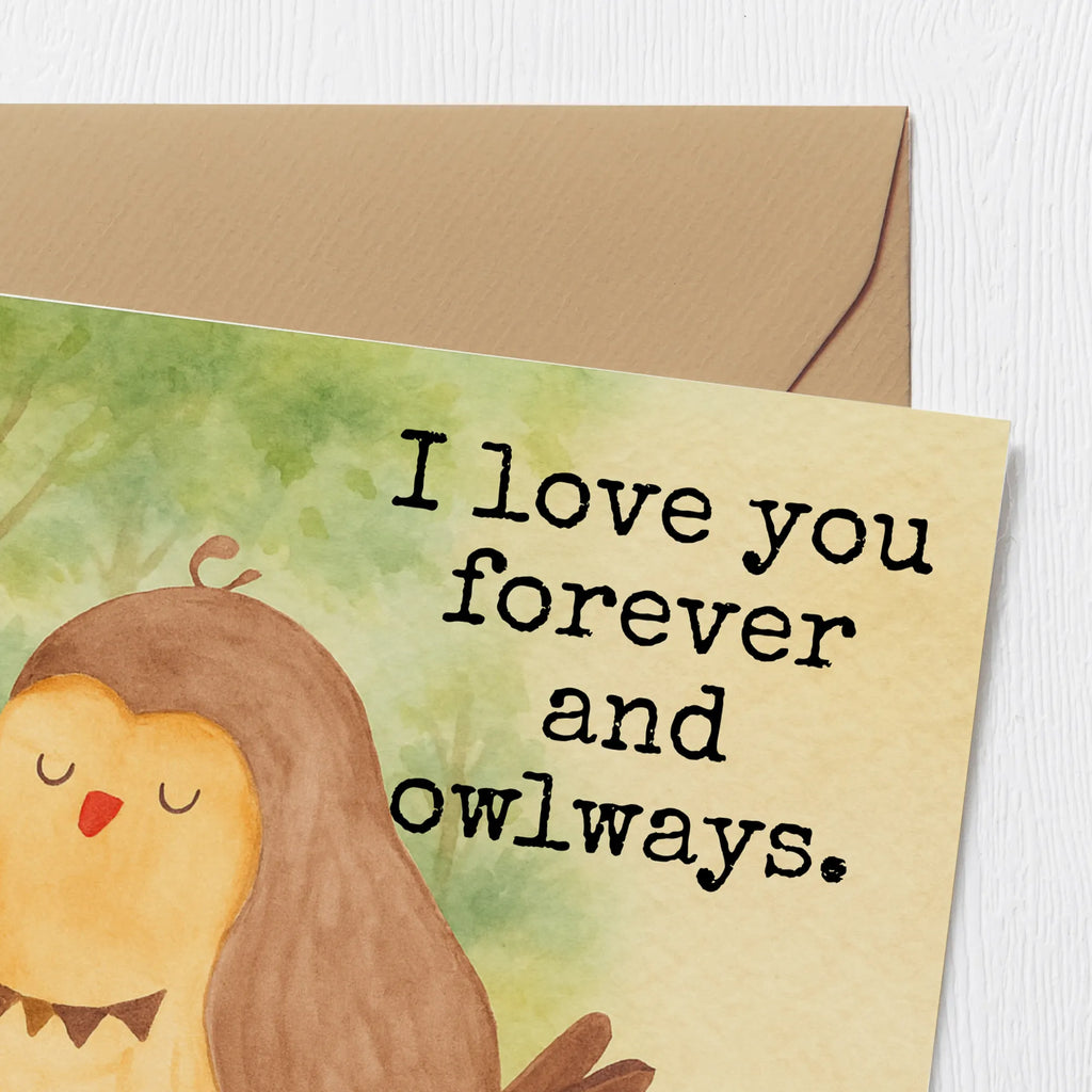 Deluxe Karte Eule Zufrieden Design Karte, Grußkarte, Klappkarte, Einladungskarte, Glückwunschkarte, Hochzeitskarte, Geburtstagskarte, Hochwertige Grußkarte, Hochwertige Klappkarte, Eule, Eule Spruch, Eule deko, Owl, Liebe Spruch, Romantisch, Wortspiel lustig, Spruch schön, Geschenk Hochzeitstag