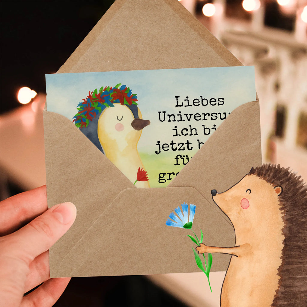 Deluxe Karte Pinguin Blumen Design Karte, Grußkarte, Klappkarte, Einladungskarte, Glückwunschkarte, Hochzeitskarte, Geburtstagskarte, Hochwertige Grußkarte, Hochwertige Klappkarte, Pinguin, Pinguine, Blumenkranz, Universum, Leben, Wünsche, Ziele, Lebensziele, Motivation, Lebenslust, Liebeskummer, Geschenkidee