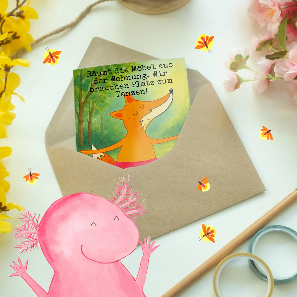 Grußkarte Fuchs Ballerina Design Grußkarte, Klappkarte, Einladungskarte, Glückwunschkarte, Hochzeitskarte, Geburtstagskarte, Karte, Ansichtskarten, Fuchs, Fuchs Spruch, Füchse, Füchsin, Ballerina, Ballett, Tänzerin, Tanzen, Party, Einladung, Geburtstag