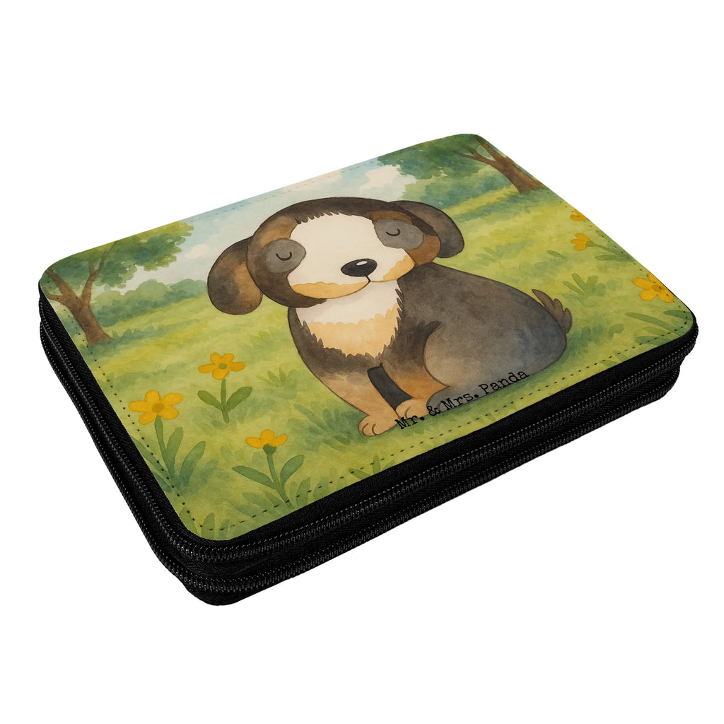 Leather folder Dog Relax Design Federmappe, Stiftetasche, Stifte Etui, Schule, Einschulung, Geschenk, Kind, Schüler, Schülerin, Stifterolle, Federmäppchen, Motiv, Grundschule, Federmäppchen bedruckt, Büro Stifte Etui, Bestückte Federmappe, Kinder Federmappe, Federmappe Einschulung, Hund, Hundemotiv, Haustier, Hunderasse, Tierliebhaber, Hundebesitzer, Sprüche, schwarzer Hund, Hundeliebe, Liebe, Hundeglück