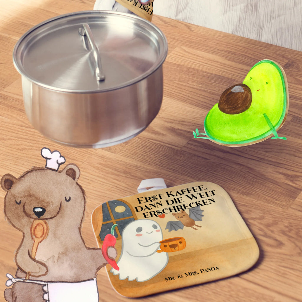 2-elementowy zestaw podkładek pod garnki Duch kawa Design Topfhandschuhe, Topflappen 2er Set, Topfhandschuh, Ofenhandschuhe, Topflappen lustig, Topflappen, Schöne Topflappen, Ofenhandschuh, Topfuntersetzer, Topflappen Set, Topflappen mit Spruch, Topflappenset, Halloween, Deko, Martinssingen, Dekoration, Geschenke, Schenken, Gespenst, Kaffee