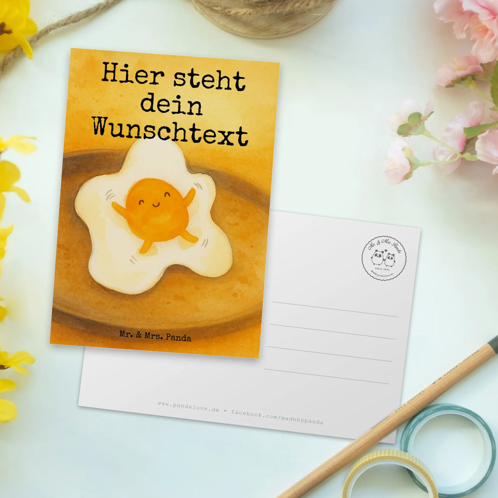 Personalised postcard Fried egg egg Design Grußkarte mit Wunschtext, Einladung mit Wunschtext, Postkarte mit Namen, Karte mit Namen, Postkarte personalisierbar, Geschenkkarte mit Wunschtext, Geschenkkarte mit Namen, Postkarte mit Wunschtext, Einladung mit Namen, Postkarte bedrucken, Ansichtskarte mit Namen, Karte mit Wunschtext, Ansichtskarte mit Wunschtext, Grußkarte mit Namen, Tiermotive, Gute Laune, lustige Sprüche, Tiere, Liebe, Spiegelei, Ei, Tag, Glücklich, Schön