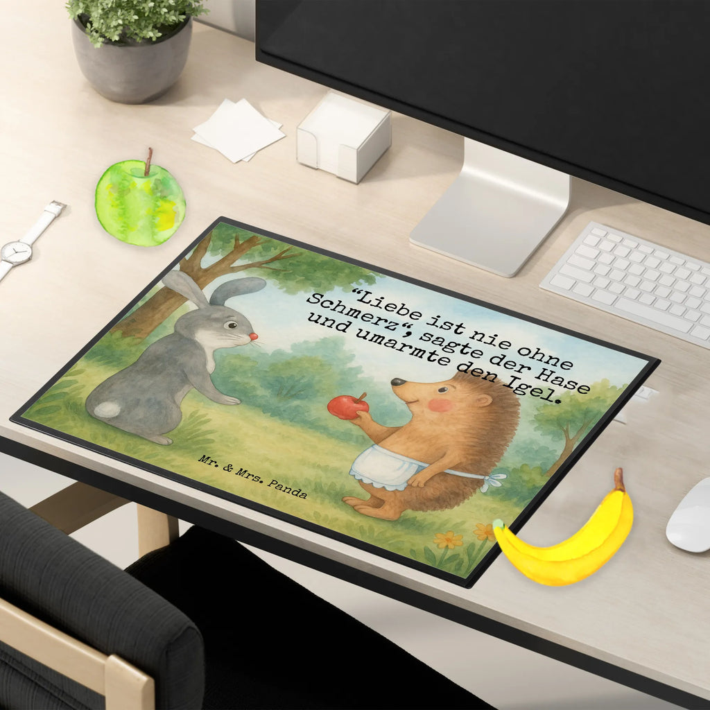Podkładka na biurko królik jeż Design Bürobedarf, Schreibwaren, Schreibtischunterlage Groß, Schreibunterlage, Schreibtischauflage, Schreibtisch Unterlagen, Büroartikel, Tiermotive, Gute Laune, lustige Sprüche, Tiere, Liebe Spruch, Herzschmerz, Spruch romantisch, Trösten, Igel und Hase, Igel, Hase, Trennungsschmerz, Liebeskummer Geschenk