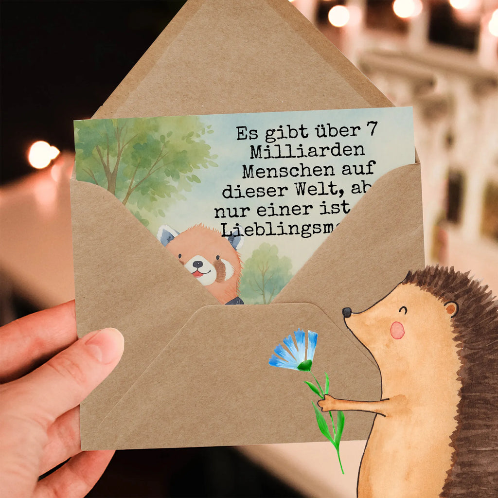 Deluxe Karte Roter Panda Design Karte, Grußkarte, Klappkarte, Einladungskarte, Glückwunschkarte, Hochzeitskarte, Geburtstagskarte, Hochwertige Grußkarte, Hochwertige Klappkarte, Tiermotive, Gute Laune, lustige Sprüche, Tiere, Panda, Liebe, Rot, Herz, Liebling, Lieblingsmensch