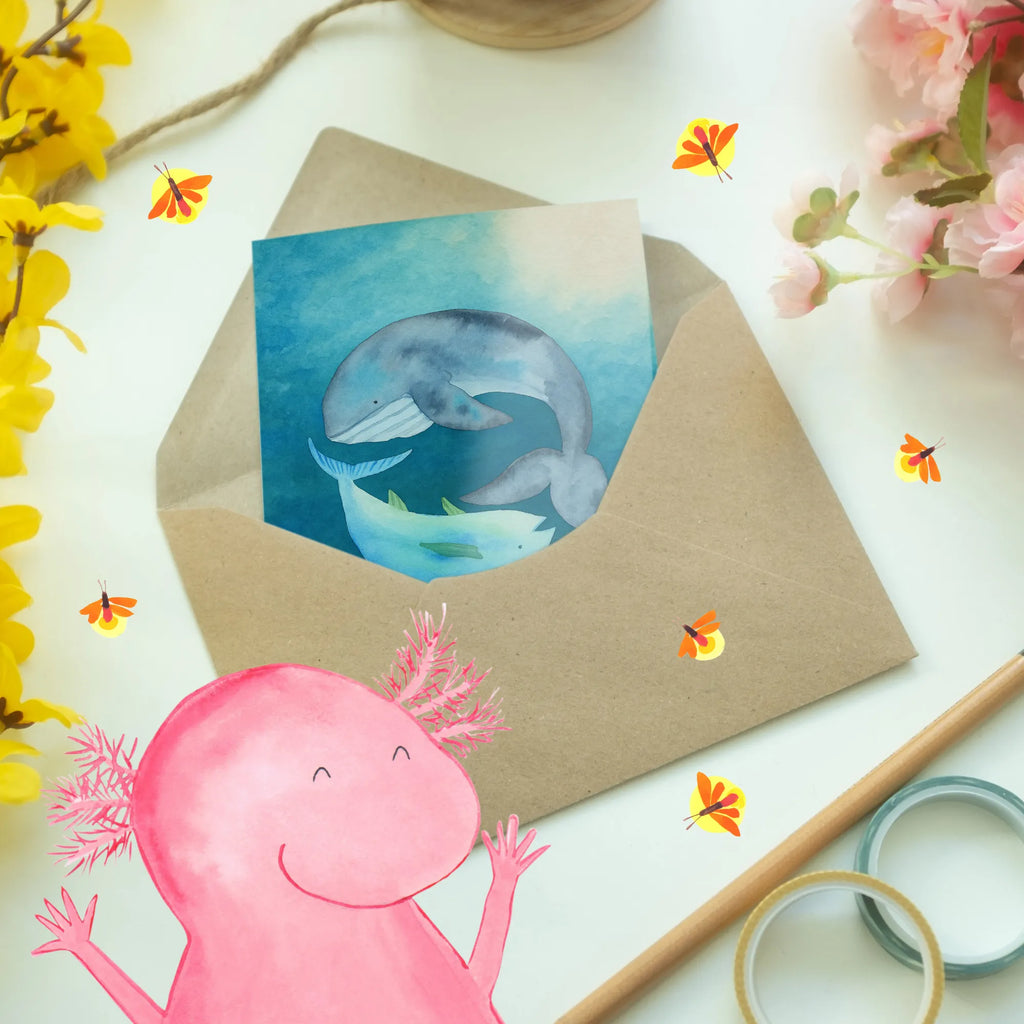 Grußkarte Walfisch Thunfisch Design Grußkarte, Klappkarte, Einladungskarte, Glückwunschkarte, Hochzeitskarte, Geburtstagskarte, Karte, Ansichtskarten, Tiermotive, Gute Laune, lustige Sprüche, Tiere, Wal, Wahl, Tunfisch, Wortwitz lustig, Spruch lustig, Flachwitz, Witz, Spruch des Tages, Flachwitz Geschenk