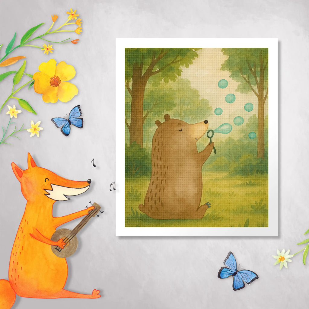 Diamond Painting bear soap bubbles Design bear, teddy, teddy bear, cuddly toy, Soap Bubbles Bear Funny Being Happy Sad Happy