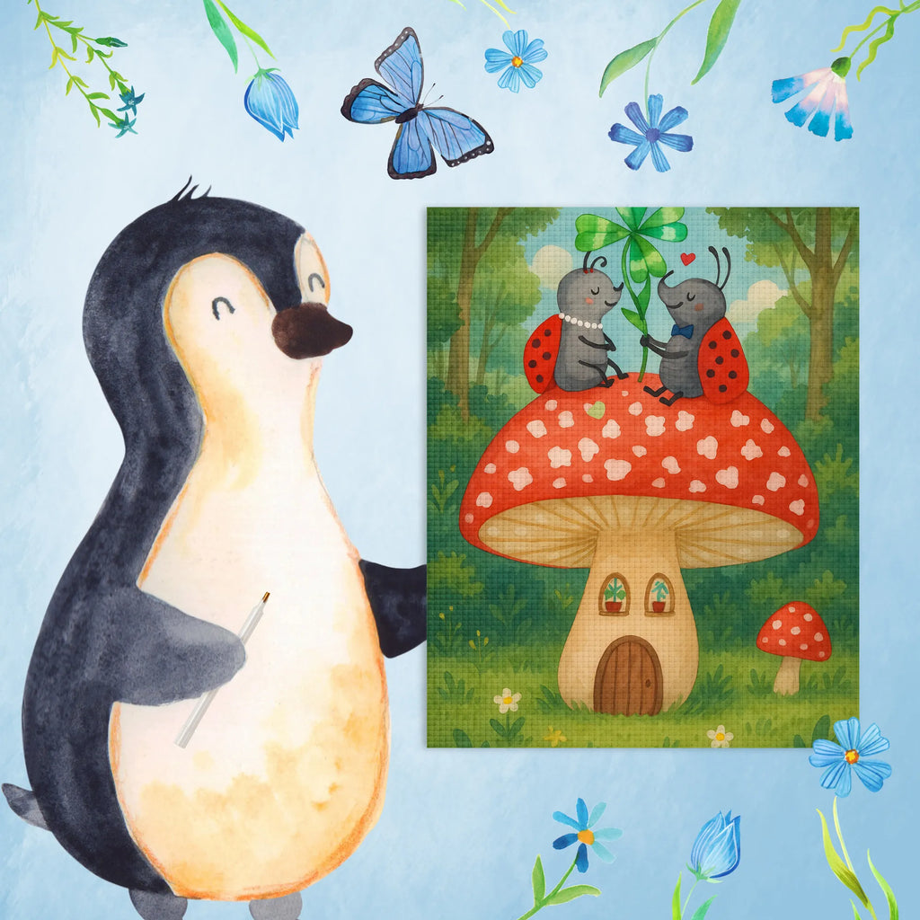 Diamond Painting ladybug toadstool Design Kristallbild, Kreativität, DIY, Diamond Painting, Tiermotive, Gute Laune, lustige Sprüche, Tiere, Fleigenpilzhaus, zuhause, Fliegenpilz, Wohnung, Marienkäfer, Haus