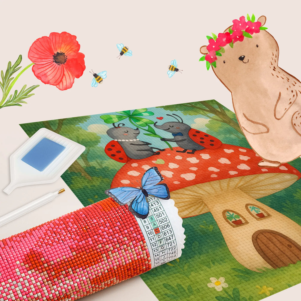 Diamond Painting ladybug toadstool Design Kristallbild, Kreativität, DIY, Diamond Painting, Tiermotive, Gute Laune, lustige Sprüche, Tiere, Fleigenpilzhaus, zuhause, Fliegenpilz, Wohnung, Marienkäfer, Haus