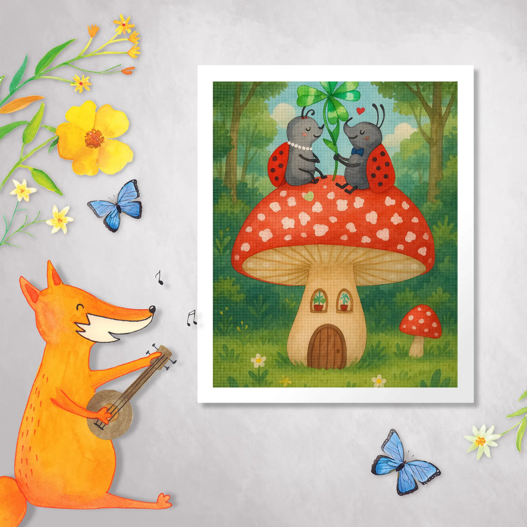 Diamond Painting ladybug toadstool Design Kristallbild, Kreativität, DIY, Diamond Painting, Tiermotive, Gute Laune, lustige Sprüche, Tiere, Fleigenpilzhaus, zuhause, Fliegenpilz, Wohnung, Marienkäfer, Haus
