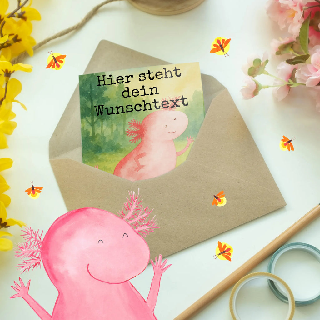 Spersonalizowana kartka z życzeniami aksolotl tańczyć Design Personalisierte Glückwunschkarte, Personalisiertere Klappkarte, Grußkarten personalisiert, Grußkarte selber drucken, Personalisierte Grußkarte, Personalisierte Hochzeitskarte, Grußkarte mit persönlichen Nachrichten, Grußkarte mit Namen, Grußkarte selbst gestalten, Grußkarte als Geldgeschenk, Personalisierte Karte, Personalisierte Einladungskarte, Personalisierte Geburtstagskarte, Axolotl, Molch, Freundin, verrückt, Schwanzlurch, Sterne, Dachschaden, beste Freundin, Lurche, Axolot, Lurch