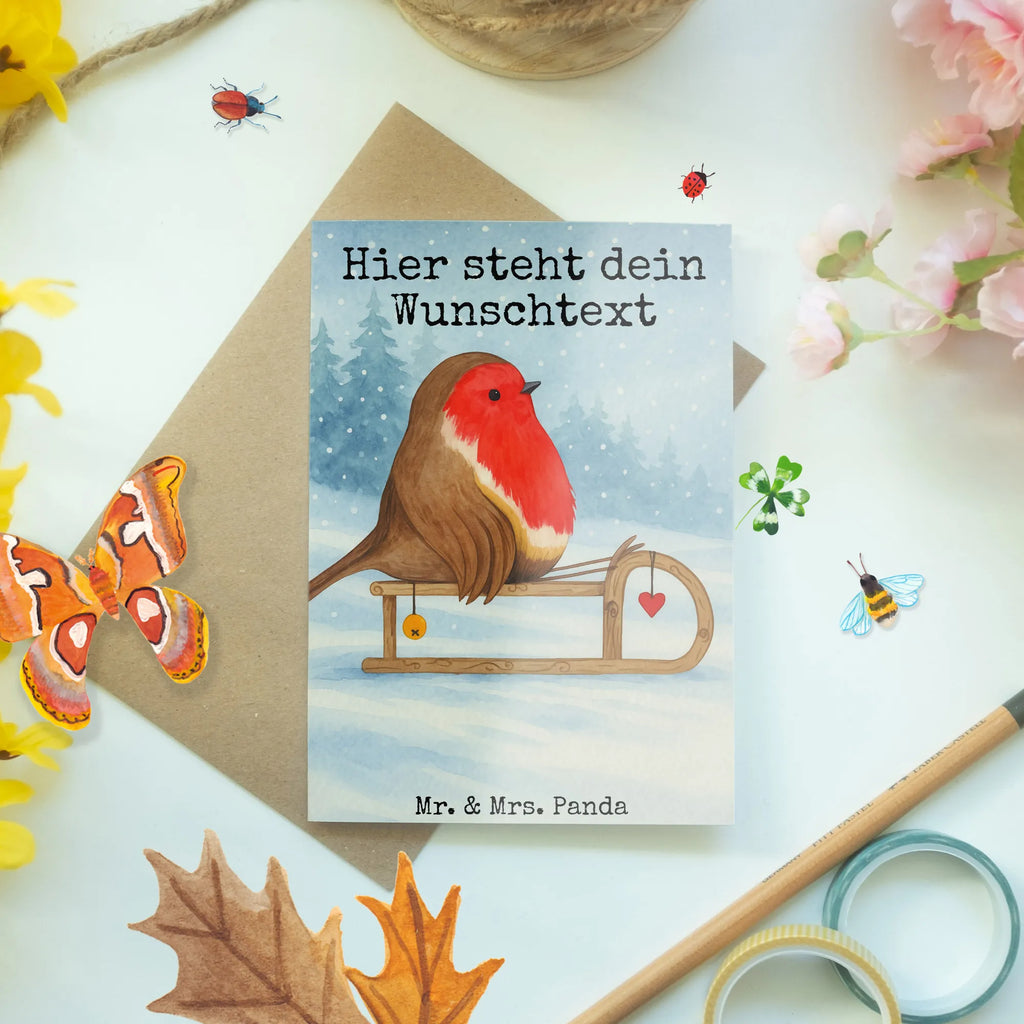 Personalised greetings card robin Sleds Design Personalisiertere Klappkarte, Personalisierte Karte, Personalisierte Grußkarte, Personalisierte Glückwunschkarte, Personalisierte Einladungskarte, Grußkarte mit Namen, Grußkarte selbst gestalten, Personalisierte Hochzeitskarte, Grußkarte selber drucken, Grußkarte als Geldgeschenk, Grußkarten personalisiert, Grußkarte mit persönlichen Nachrichten, Personalisierte Geburtstagskarte, Winter, Weihnachten, Weihnachtsdeko, Nikolaus, Advent, Heiligabend, Wintermotiv, Vogel, Schlitten