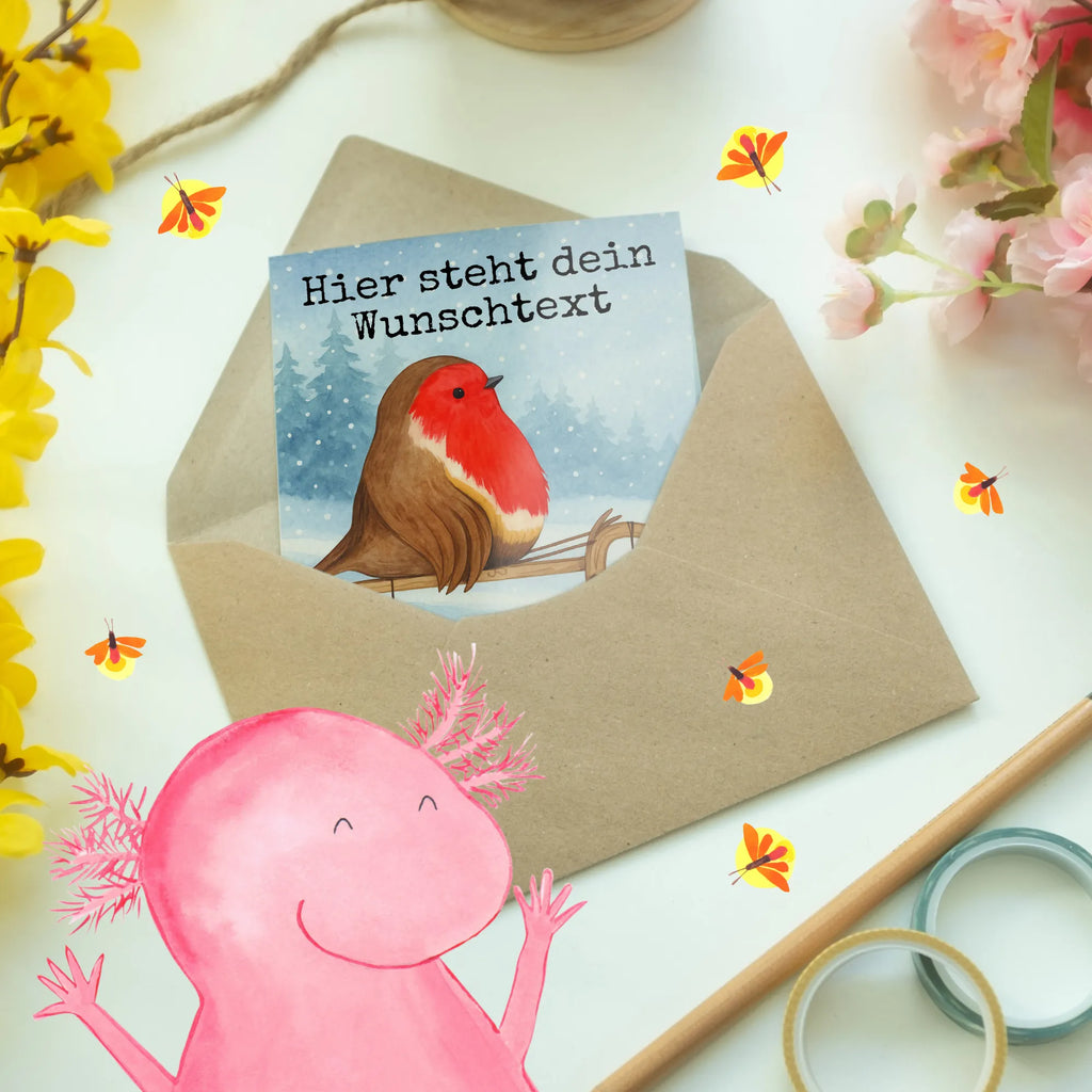 Personalised greetings card robin Sleds Design Personalisiertere Klappkarte, Personalisierte Karte, Personalisierte Grußkarte, Personalisierte Glückwunschkarte, Personalisierte Einladungskarte, Grußkarte mit Namen, Grußkarte selbst gestalten, Personalisierte Hochzeitskarte, Grußkarte selber drucken, Grußkarte als Geldgeschenk, Grußkarten personalisiert, Grußkarte mit persönlichen Nachrichten, Personalisierte Geburtstagskarte, Winter, Weihnachten, Weihnachtsdeko, Nikolaus, Advent, Heiligabend, Wintermotiv, Vogel, Schlitten