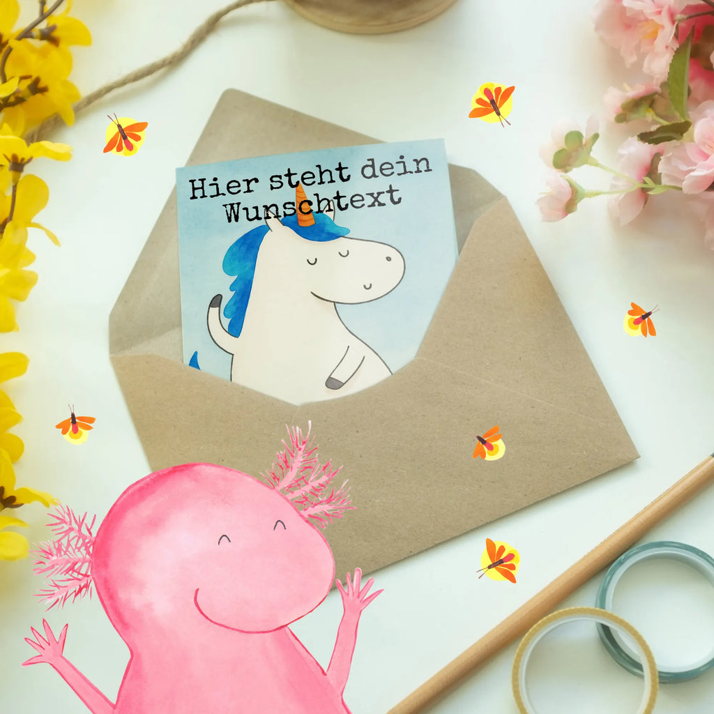 Personalisierte Grußkarte Einhorn Mann Design Personalisiertere Klappkarte, Personalisierte Grußkarte, Personalisierte Geburtstagskarte, Grußkarte selber drucken, Grußkarte selbst gestalten, Grußkarten personalisiert, Grußkarte mit persönlichen Nachrichten, Personalisierte Einladungskarte, Personalisierte Karte, Grußkarte als Geldgeschenk, Personalisierte Glückwunschkarte, Personalisierte Hochzeitskarte, Grußkarte mit Namen, Einhorn, Einhörner, Einhorn Deko, Unicorn, bester Freund, Familie, hübsch, BFF, beste, Party, cool, Mann, Freundin