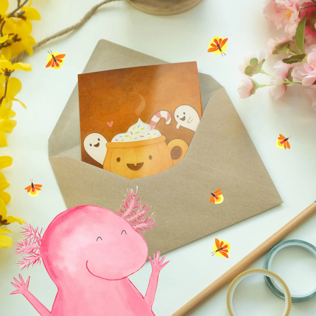 Spersonalizowana kartka z życzeniami Kawa Duch Design Personalisierte Einladungskarte, Personalisierte Karte, Grußkarte als Geldgeschenk, Personalisiertere Klappkarte, Grußkarte mit persönlichen Nachrichten, Personalisierte Hochzeitskarte, Personalisierte Glückwunschkarte, Personalisierte Grußkarte, Personalisierte Geburtstagskarte, Grußkarte selbst gestalten, Grußkarte selber drucken, Grußkarten personalisiert, Grußkarte mit Namen, Halloween, Deko, Martinssingen, Dekoration, Geschenke, Schenken, Trick or Treat, Halloween Deko, Pumpkin spiced Latte, Gespenst, Kaffee, Süßes sonst gibt's saures