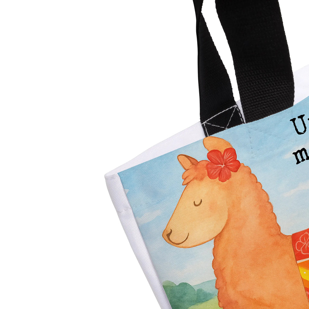 Shopper alpaca Proud Design Shopper, Strandtasche, Tasche, Schultasche, Alltagstasche, Beutel, Freizeittasche, Einkaufstasche, Tragebeutel, Einkaufsbeutel, Schulbeutel, Alpaka, Lama