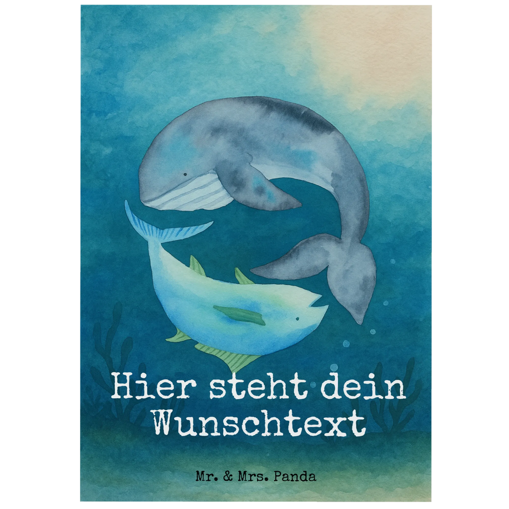 Personalised postcard whale tuna Design Einladung mit Wunschtext, Einladung mit Namen, Grußkarte mit Namen, Grußkarte mit Wunschtext, Geschenkkarte mit Wunschtext, Karte mit Namen, Postkarte personalisierbar, Ansichtskarte mit Wunschtext, Postkarte mit Namen, Postkarte bedrucken, Karte mit Wunschtext, Ansichtskarte mit Namen, Postkarte mit Wunschtext, Geschenkkarte mit Namen, Tiermotive, Gute Laune, lustige Sprüche, Tiere, Flachwitz Geschenk, Tunfisch, Spruch des Tages, Flachwitz, Wal, Witz, Spruch lustig, Wahl, Wortwitz lustig