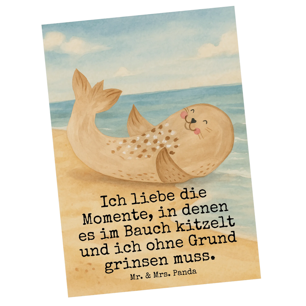 Postkarte Robbe Liegen Design Postkarte, Karte, Geschenkkarte, Grußkarte, Einladung, Ansichtskarte, Geburtstagskarte, Einladungskarte, Dankeskarte, Ansichtskarten, Einladung Geburtstag, Einladungskarten Geburtstag, Tiermotive, Gute Laune, lustige Sprüche, Tiere, Robbe, Robben, Seehund, Strand, Meerestier, Ostsee, Nordsee, Lachen, Freude