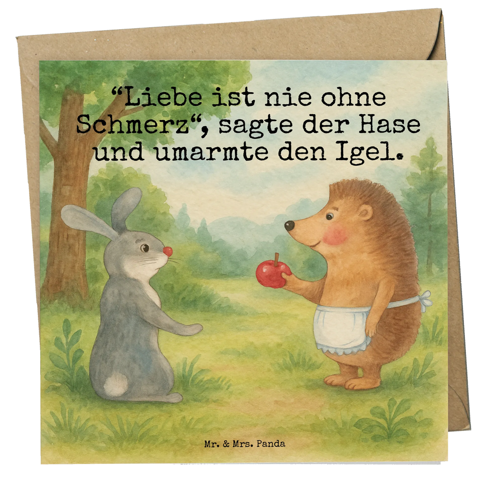 Deluxe Card Hare Hedgehog Design Karte, Grußkarte, Klappkarte, Hochzeitskarte, Glückwunschkarte, Hochwertige Grußkarte, Einladungskarte, Hochwertige Klappkarte, Geburtstagskarte, Tiermotive, Gute Laune, lustige Sprüche, Tiere, Spruch romantisch, Igel, Liebeskummer Geschenk, Liebe Spruch, Igel und Hase, Trennungsschmerz, Hase, Herzschmerz, Trösten