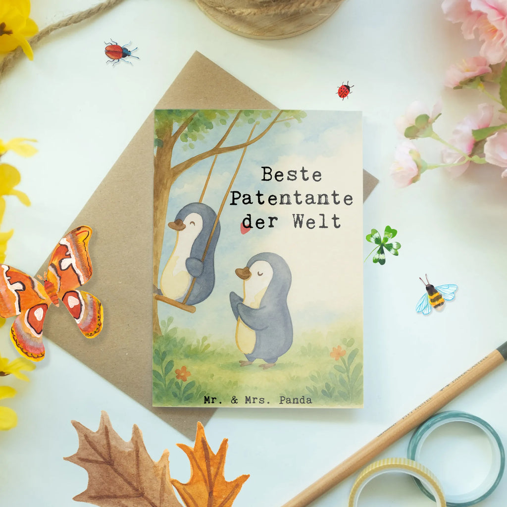 Greetings card penguin Best godmother in the world Design Ansichtskarten, Klappkarte, Hochzeitskarte, Einladungskarte, Glückwunschkarte, Geburtstagskarte, Grußkarte, Karte, für, Dankeschön, Geschenk, Schenken, Geburtstag, Geburtstagsgeschenk, Geschenkidee, Danke, Bedanken, Mitbringsel, Freude machen, Geschenktipp, Neffe, Lieblingstante, Paten Tante, Taufpartner, Taufe, Kleinigkeit, Familie, Patentante, Nichte