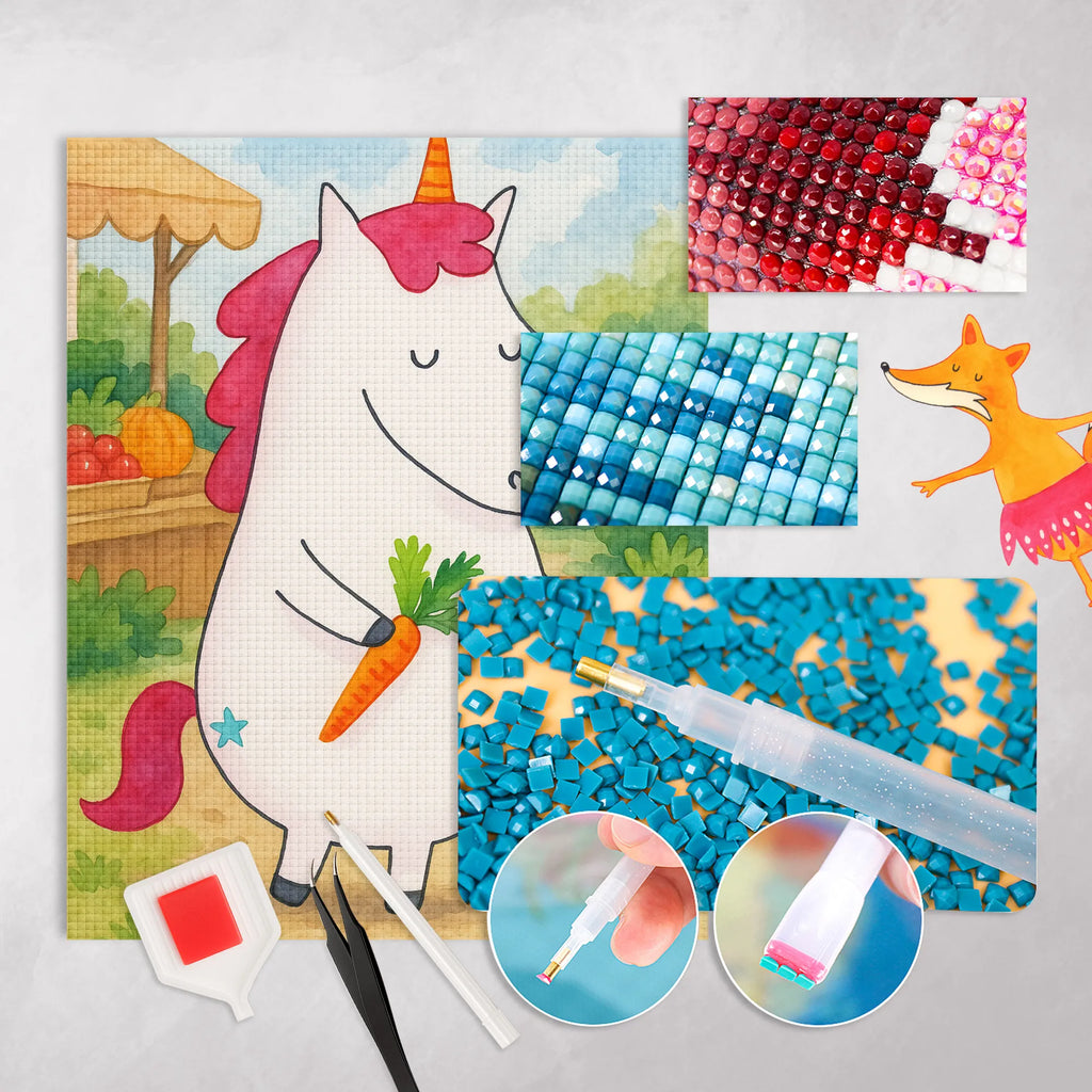 Obraz diamentowy Jednorożec Wegański Design Jednorożec, jednorożce, dekoracje jednorożca, jednorożec