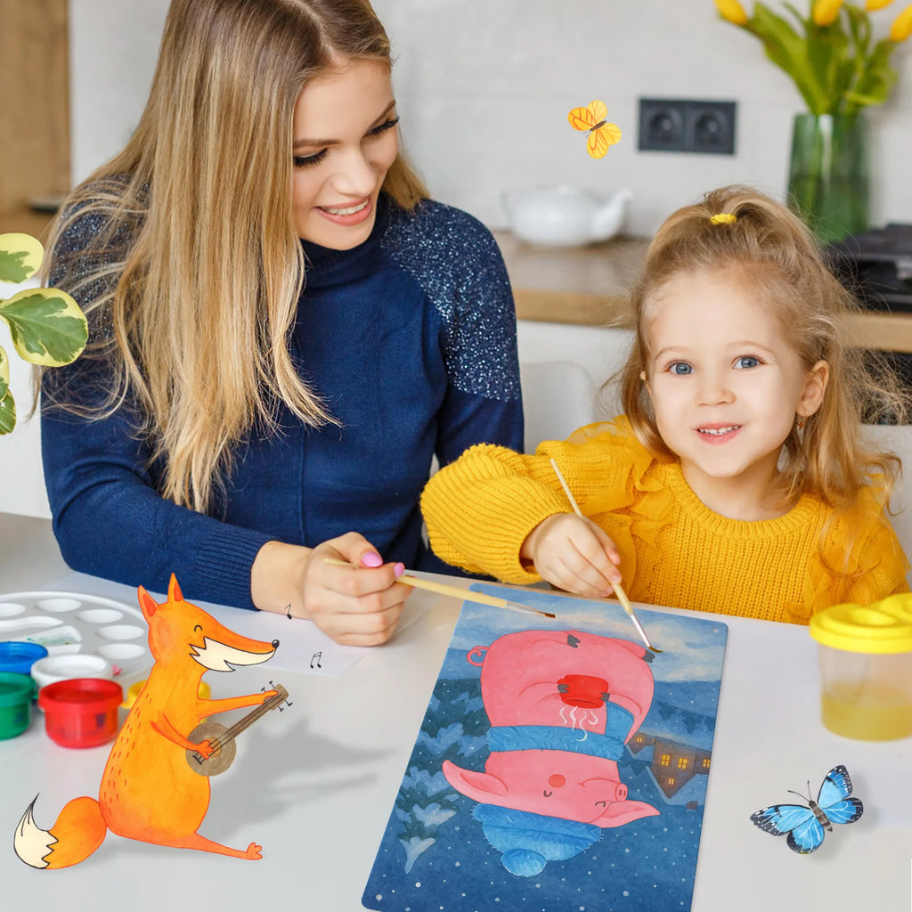 Metalowy szyld do malowania po numerach świnia grzane wino Design Zima, Boże Narodzenie, dekoracje świąteczne, Mikołaj, Adwent, Wigilia, zimowy motyw