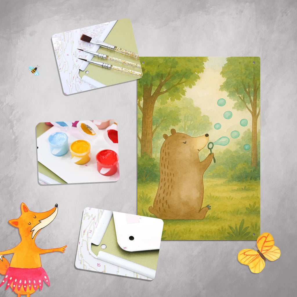 Malen nach Zahlen Metallschild Bär Seifenblasen Design Künstler, DIY, Ausmalbild, Malen, Bastelidee, Baseln, Malen nach Zahlen, Kunstwerk, Kreativität, Bär, Teddy, Teddybär, Seifenblasen Bär Lustig Sein Glücklich Traurig Happy