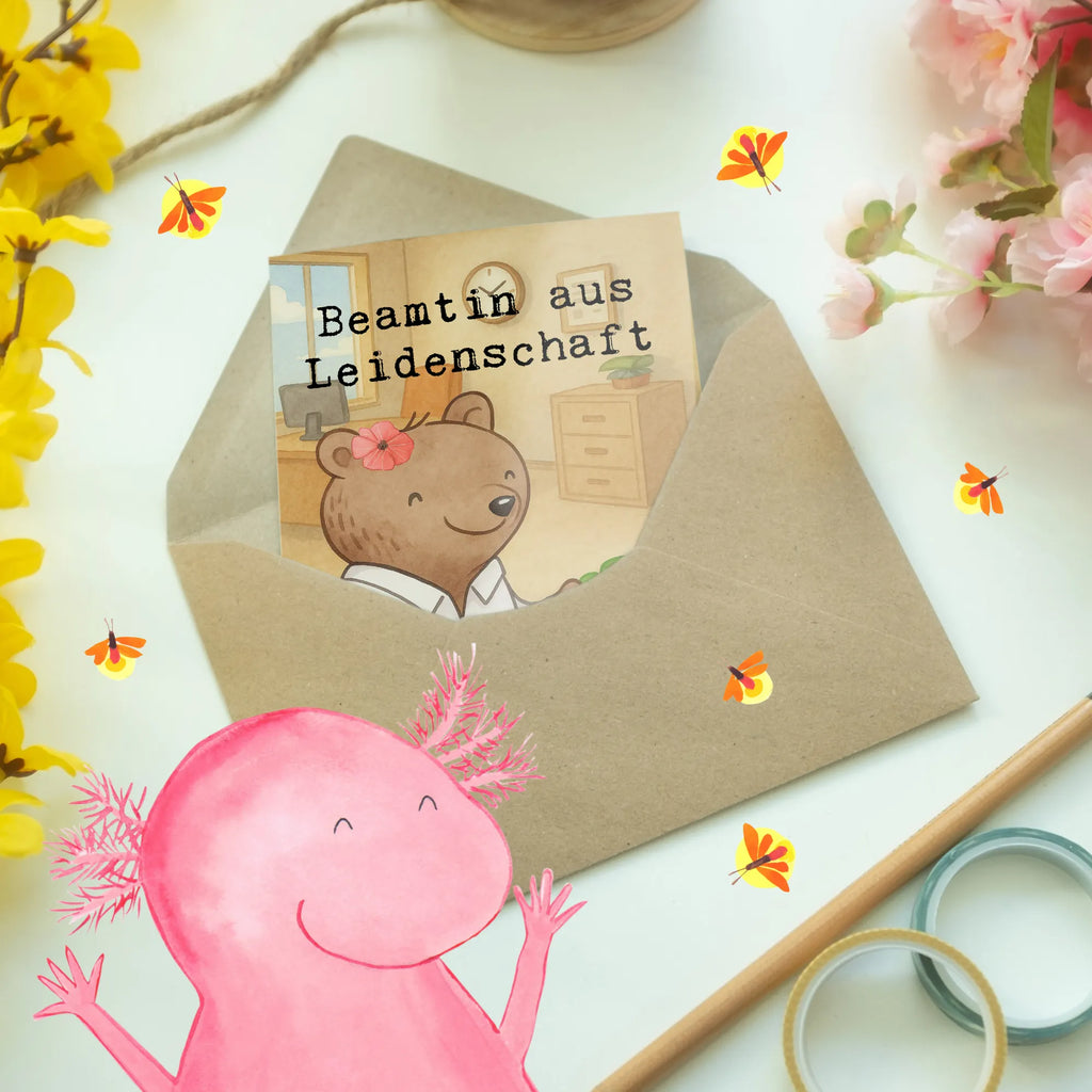 Greetings card female civil servant Passion Design Klappkarte, Ansichtskarten, Glückwunschkarte, Einladungskarte, Karte, Grußkarte, Geburtstagskarte, Hochzeitskarte, Beruf, Ausbildung, Jubiläum, Abschied, Rente, Kollege, Kollegin, Geschenk, Schenken, Arbeitskollege, Mitarbeiter, Firma, Danke, Dankeschön, öffentlicher Dienst, Beamtentum, Verbeamtung, Amt, Beamte, Studium