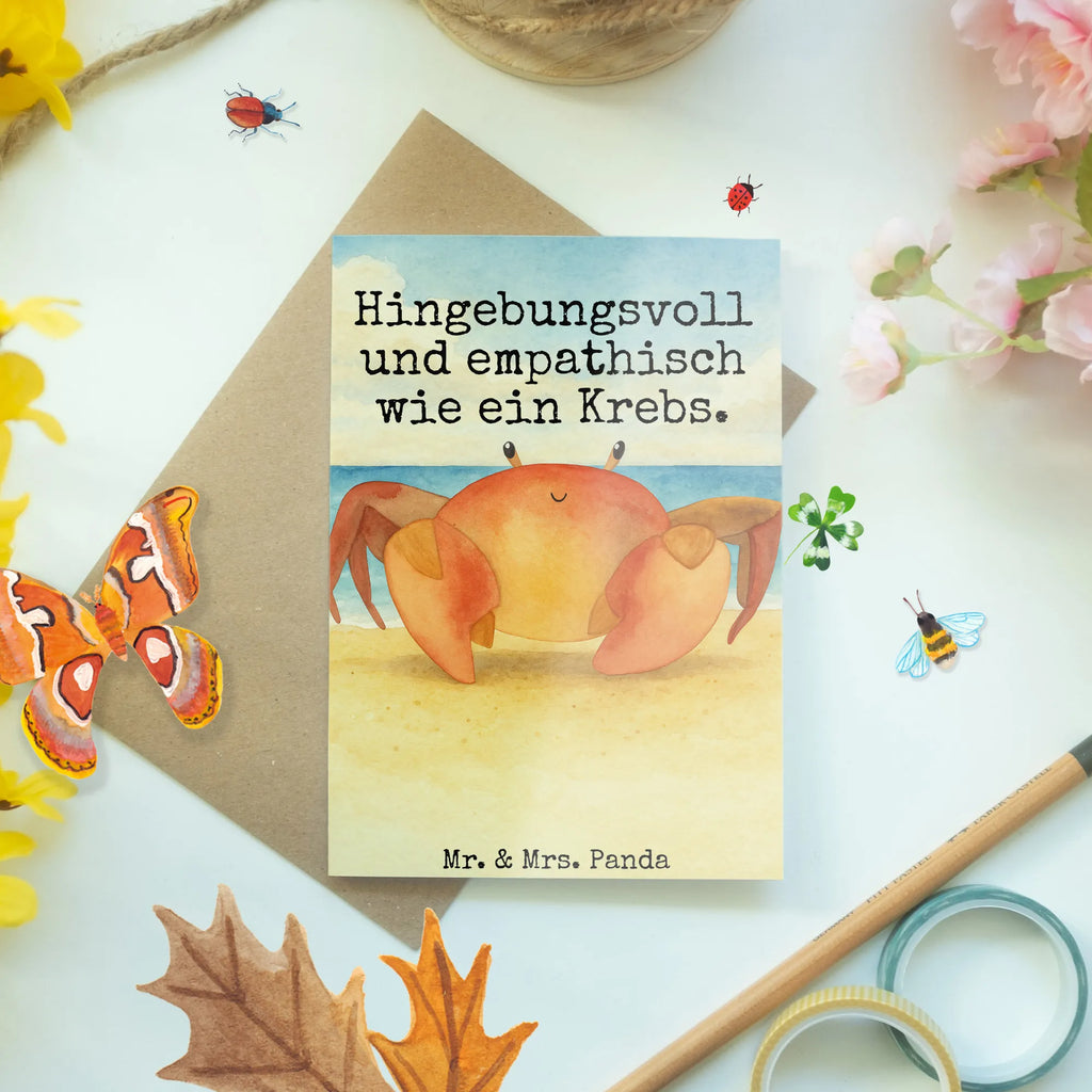 Kartka okolicznościowa znak zodiaku krab Design Klappkarte, Grußkarte, Glückwunschkarte, Ansichtskarten, Geburtstagskarte, Karte, Einladungskarte, Hochzeitskarte, Tierkreiszeichen, Sternzeichen, Horoskop, Astrologie, Aszendent, Krebs Geschenk, Geschenk Juli, Krebs Sternzeichen, Krebse, Geburtstag Juni, Geschenk Meer, Krabbe, Meerestier, Geschenk Juni, Geburtstag Juli