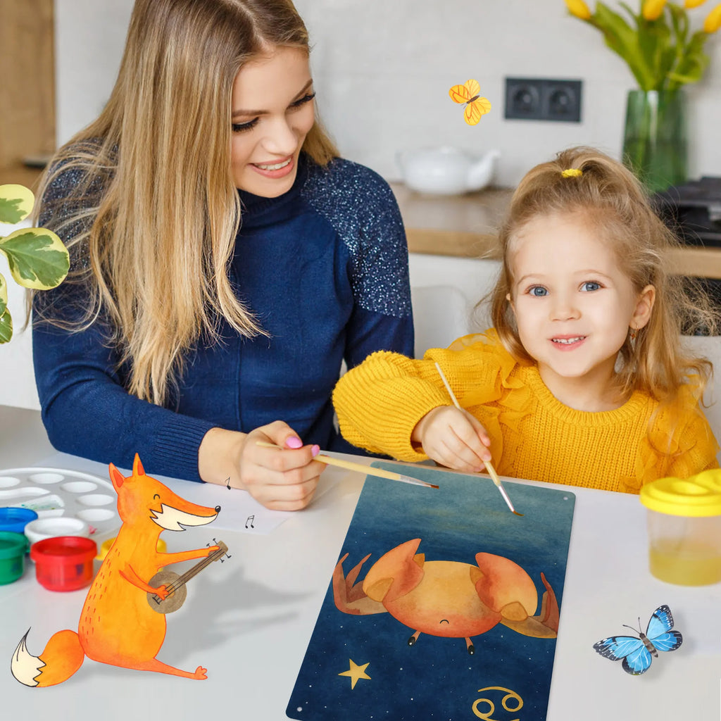 Metalowy szyld do malowania po numerach znak zodiaku krab Design Znak zodiaku, gwiazdozbiór, horoskop, astrologia, ascendent