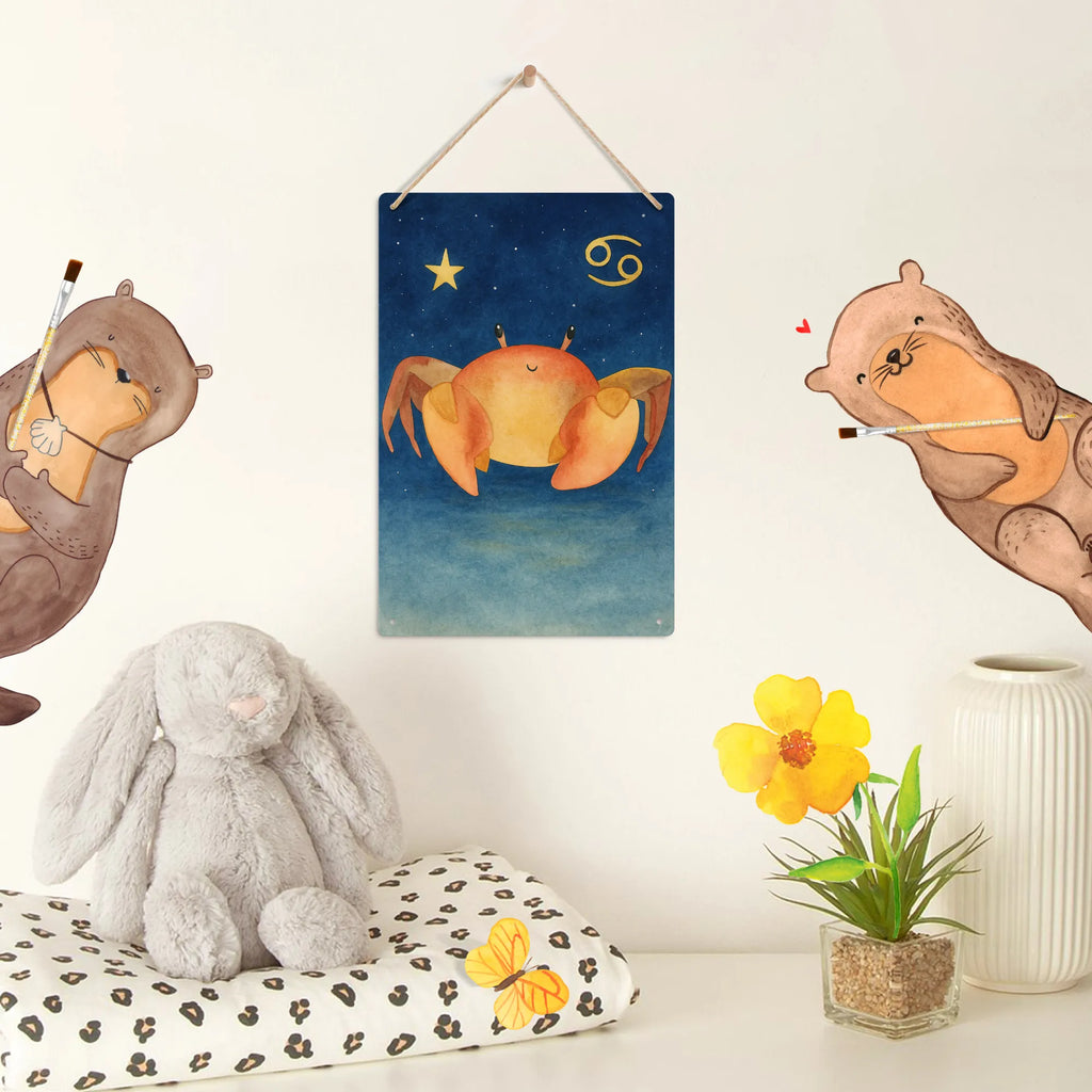 Metalowy szyld do malowania po numerach znak zodiaku krab Design Znak zodiaku, gwiazdozbiór, horoskop, astrologia, ascendent