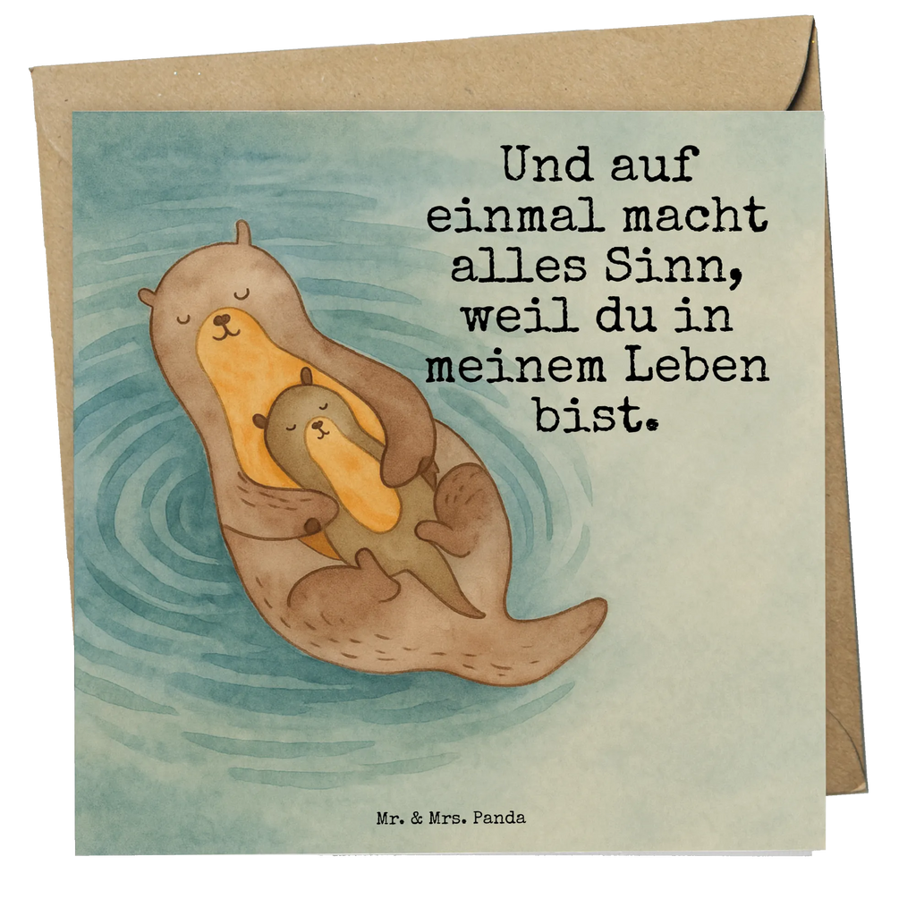 Deluxe Karte Otter Kind Design Karte, Grußkarte, Klappkarte, Einladungskarte, Glückwunschkarte, Hochzeitskarte, Geburtstagskarte, Hochwertige Grußkarte, Hochwertige Klappkarte, Otter, Fischotter, Seeotter, Otter Seeotter See Otter