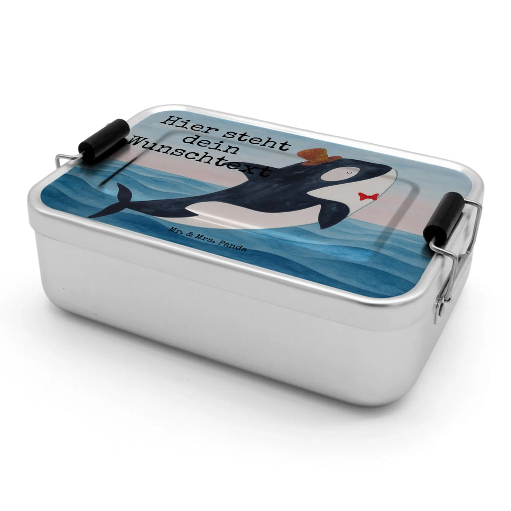 Spersonalizowany metalowy pojemnik na lunch Orka cylinder Design Geschenk mit Namen, Brotbox mit Namen, Brotdose, Schule, Brotbox, Brotdose mit Namen, Kindergarten, Uni, Meerestiere, Meer, Urlaub, Fete, Glitter, Geburtstag, Feier, Narwal, Glitzer, Fest, Konfetti, Glückwunsch, Orca