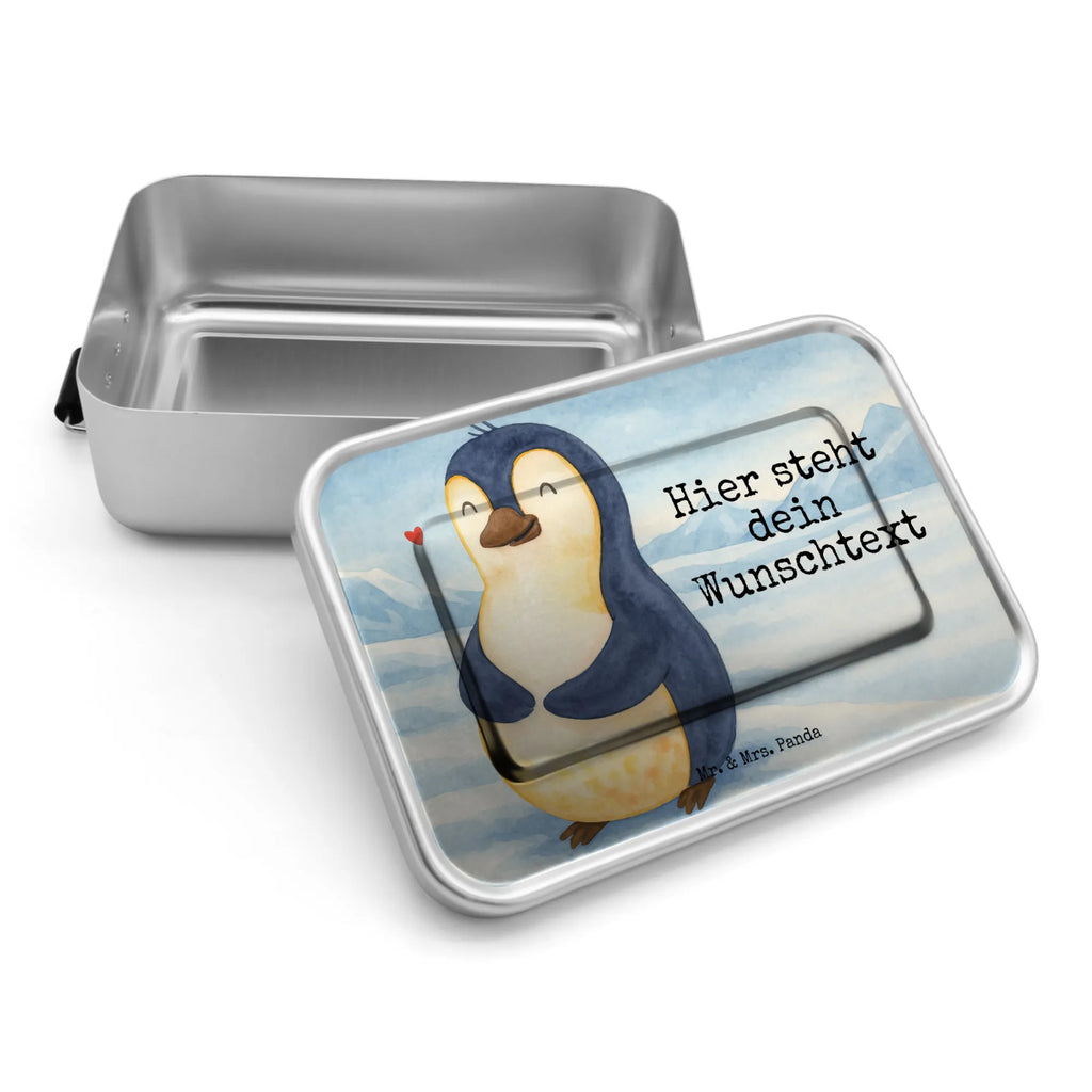 Spersonalizowany metalowy pojemnik na lunch Pingwin dieta Design Kindergarten, Brotbox mit Namen, Uni, Schule, Brotdose mit Namen, Brotdose, Brotbox, Geschenk mit Namen, Pinguin, Motivation, Körperliebe, Abnehmen, Pinguine, Gewicht, Selbstliebe, Selbstrespekt, Diät, Abspecken