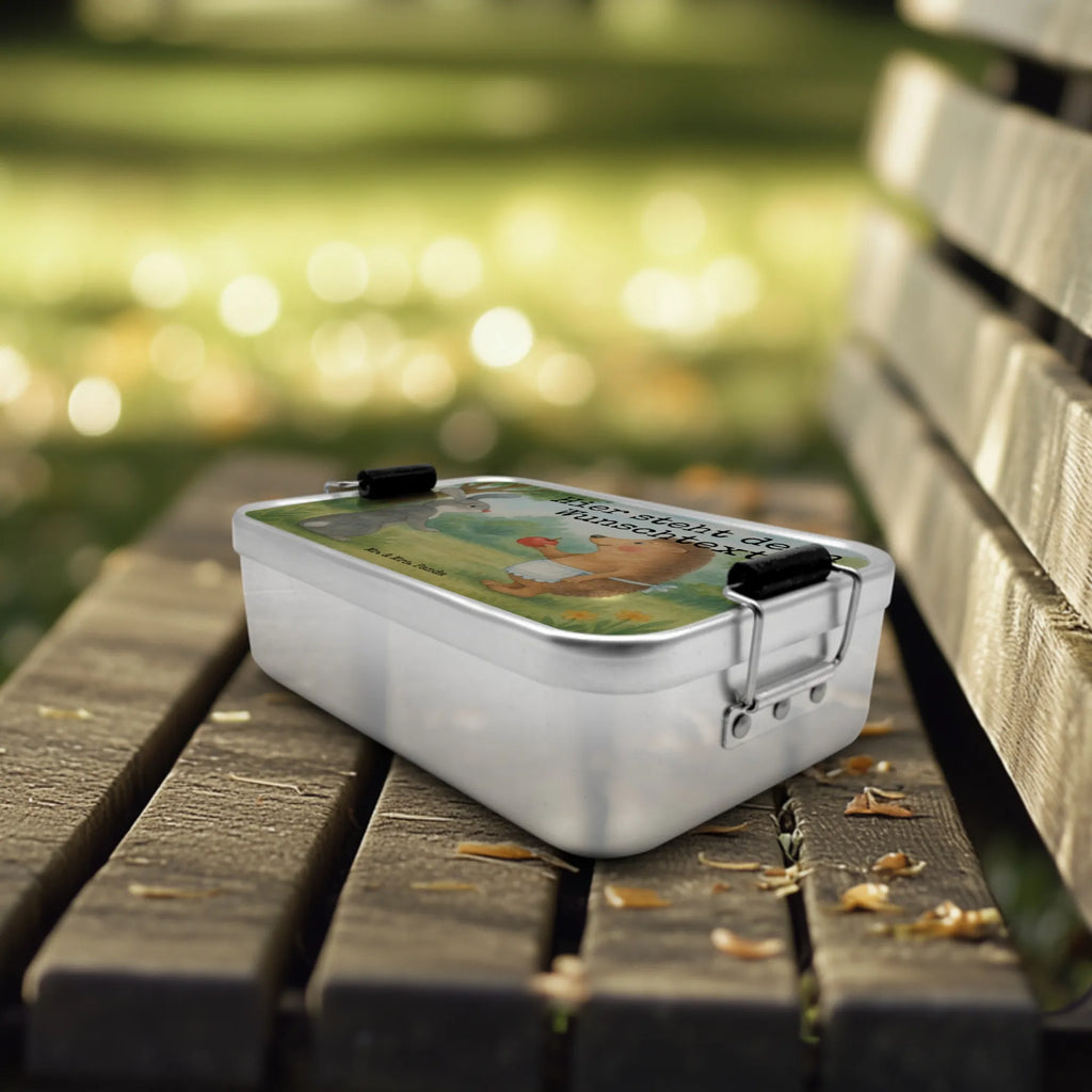 Personalized Metal Lunch Box Hare Hedgehog Design Brotbox, Uni, Kindergarten, Geschenk mit Namen, Brotdose, Brotdose mit Namen, Schule, Brotbox mit Namen, Tiermotive, Gute Laune, lustige Sprüche, Tiere, Hase, Igel, Herzschmerz, Trennungsschmerz, Spruch romantisch, Igel und Hase, Liebe Spruch, Trösten, Liebeskummer Geschenk