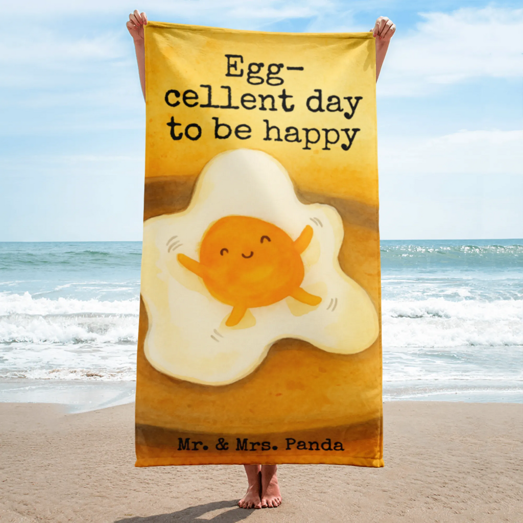 XL Badehandtuch Spiegelei Ei Design Handtuch, Badetuch, Duschtuch, Strandtuch, Saunatuch, Tiermotive, Gute Laune, lustige Sprüche, Tiere, Ei, Spiegelei, Schön, Tag, Glücklich, Liebe