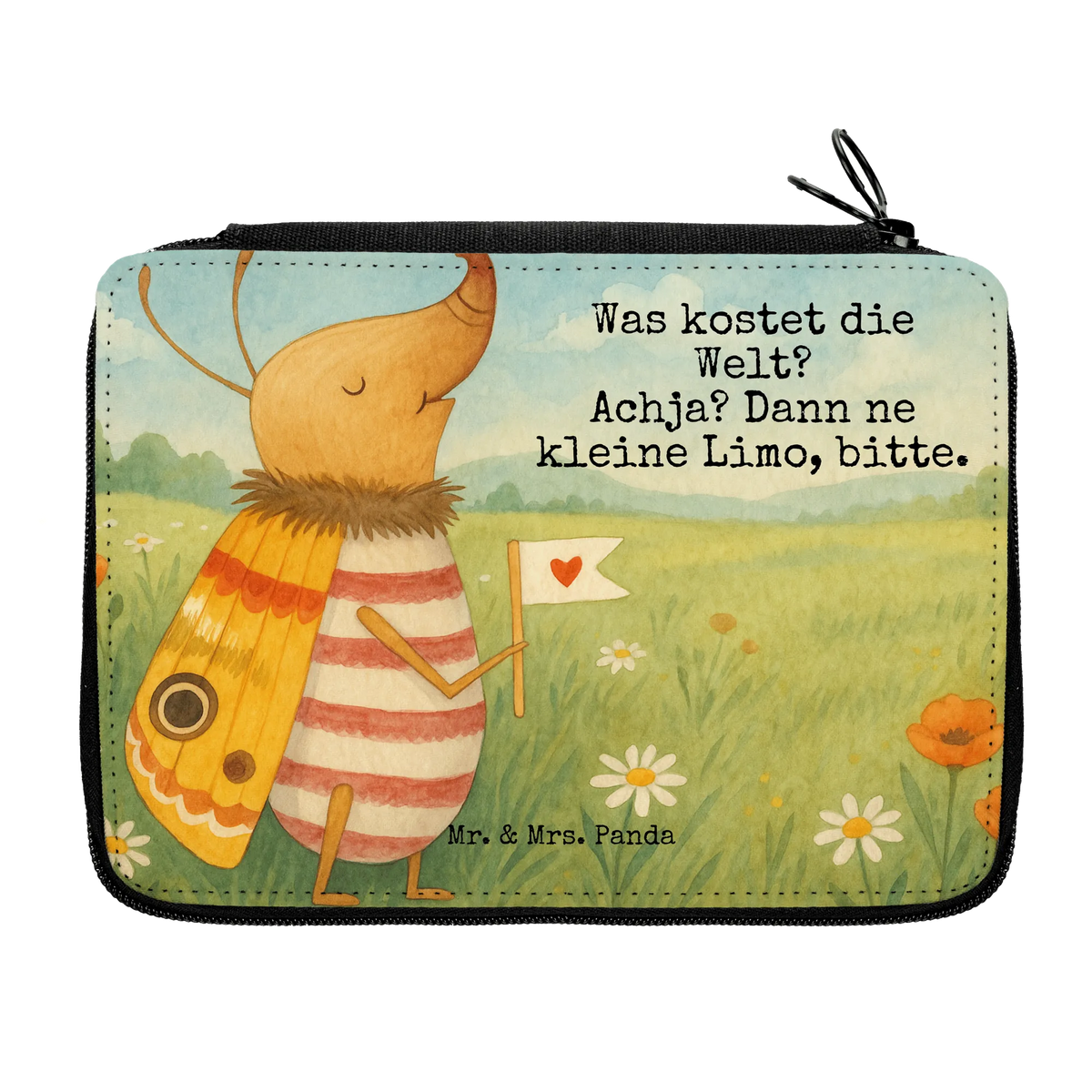 Leather folder Moth flag Design card, gift ideas, gifts, small animals, cute, cute animal motives, hand drawn, funny sayings, good mood, special gifts, animal lover, Kitchen decoration, Moth, How much does the world cost, Saying funny, Beetle