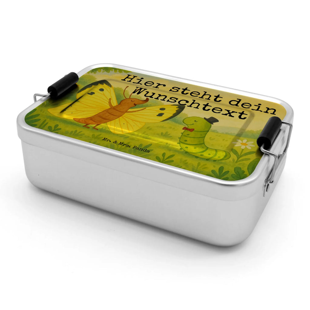 Personalized Metal Lunch Box Caterpillar butterfly Design Brotdose mit Namen, Brotdose, Kindergarten, Uni, Schule, Brotbox mit Namen, Brotbox, Geschenk mit Namen, Tiermotive, Gute Laune, lustige Sprüche, Tiere, Aufwachsen, Entwicklung, Erwachsen werden, Raupe, Zitronenfalter, Hut, Schönheit, Hütchen, Schmetterling, Kokon