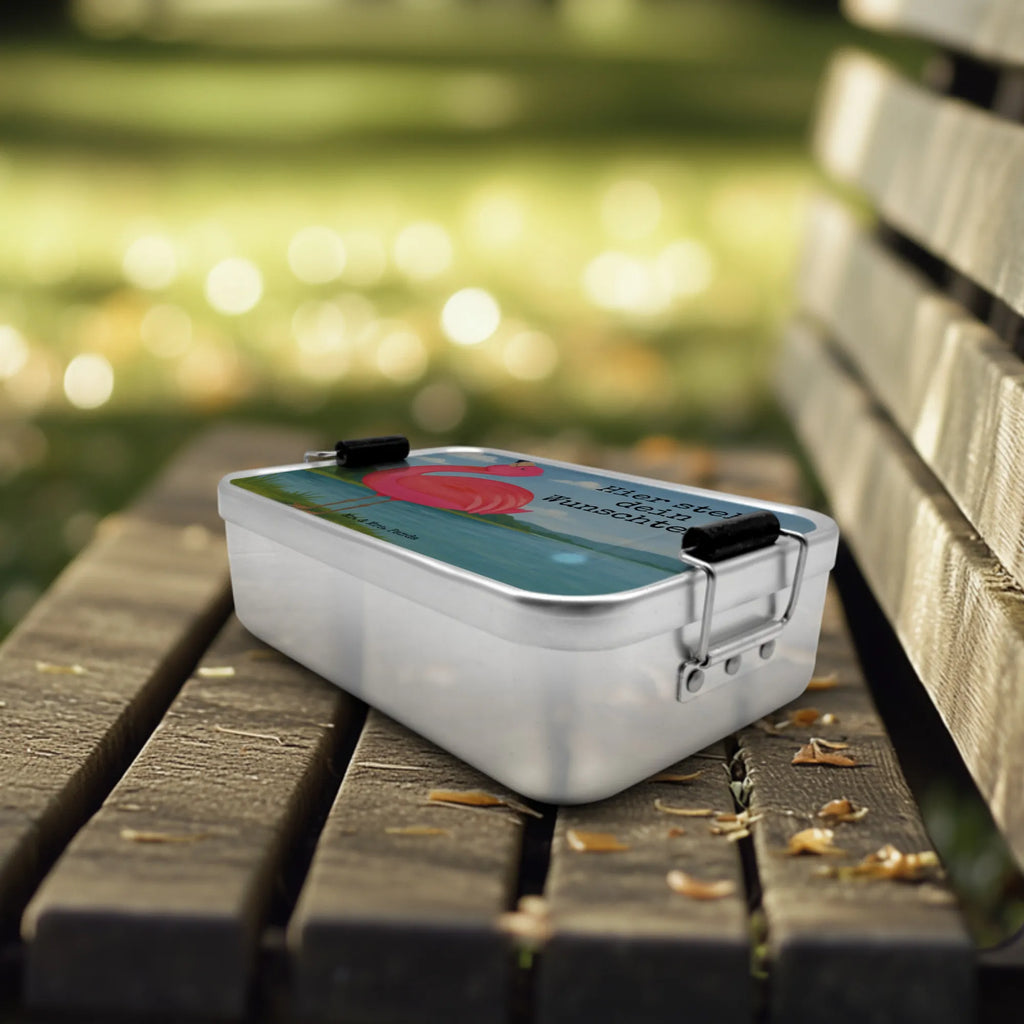 Spersonalizowany metalowy pojemnik na lunch Flamingo Duma Design Brotbox mit Namen, Brotdose mit Namen, Schule, Brotbox, Brotdose, Kindergarten, Geschenk mit Namen, Uni, Flamingo, Selbstliebe, Mama, Tochter, Freundin, beste Freundin, Freude, stolz, Schwester, Selbstakzeptanz