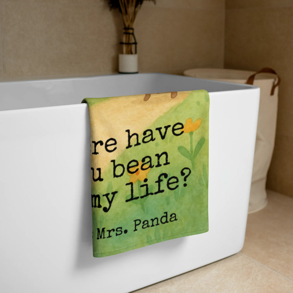 XL Badehandtuch Kaffee Bohne Design Handtuch, Badetuch, Duschtuch, Strandtuch, Saunatuch, Tiermotive, Gute Laune, lustige Sprüche, Tiere, Kaffee, Kaffeebohne, Genuss, Zufriedenheit, Glück