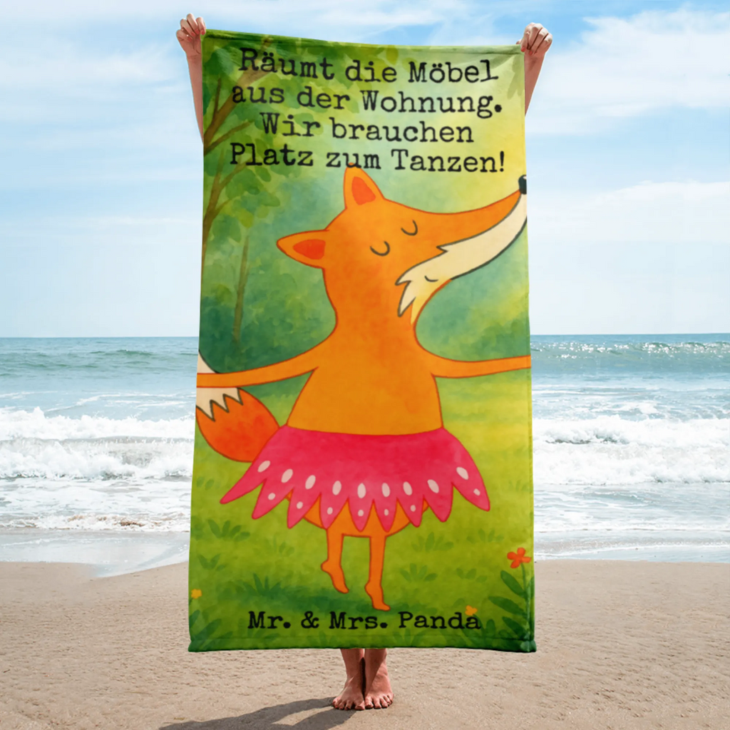 XL Badehandtuch Fuchs Ballerina Design Handtuch, Badetuch, Duschtuch, Strandtuch, Saunatuch, Fuchs, Fuchs Spruch, Füchse, Füchsin, Ballerina, Ballett, Tänzerin, Tanzen, Party, Einladung, Geburtstag