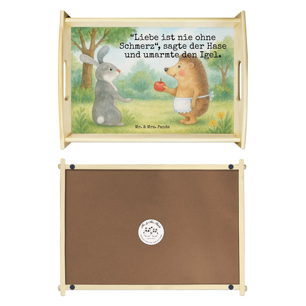 Serving tray Hare Hedgehog Design Dekotablett, Tablett, Serviertablett, Holztablett, Frühstückstablett, Küchentablett, Tiermotive, Gute Laune, lustige Sprüche, Tiere, Trennungsschmerz, Trösten, Igel und Hase, Liebe Spruch, Hase, Igel, Spruch romantisch, Herzschmerz, Liebeskummer Geschenk