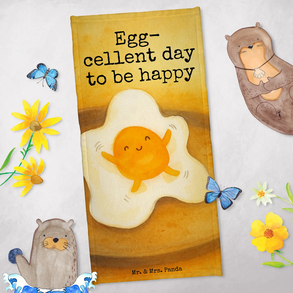 Badehandtuch Spiegelei Ei Design Duschtuch, Badetuch, Strandtuch, Saunatuch, Kinder Handtuch, Tiermotive, Gute Laune, lustige Sprüche, Tiere, Ei, Spiegelei, Schön, Tag, Glücklich, Liebe