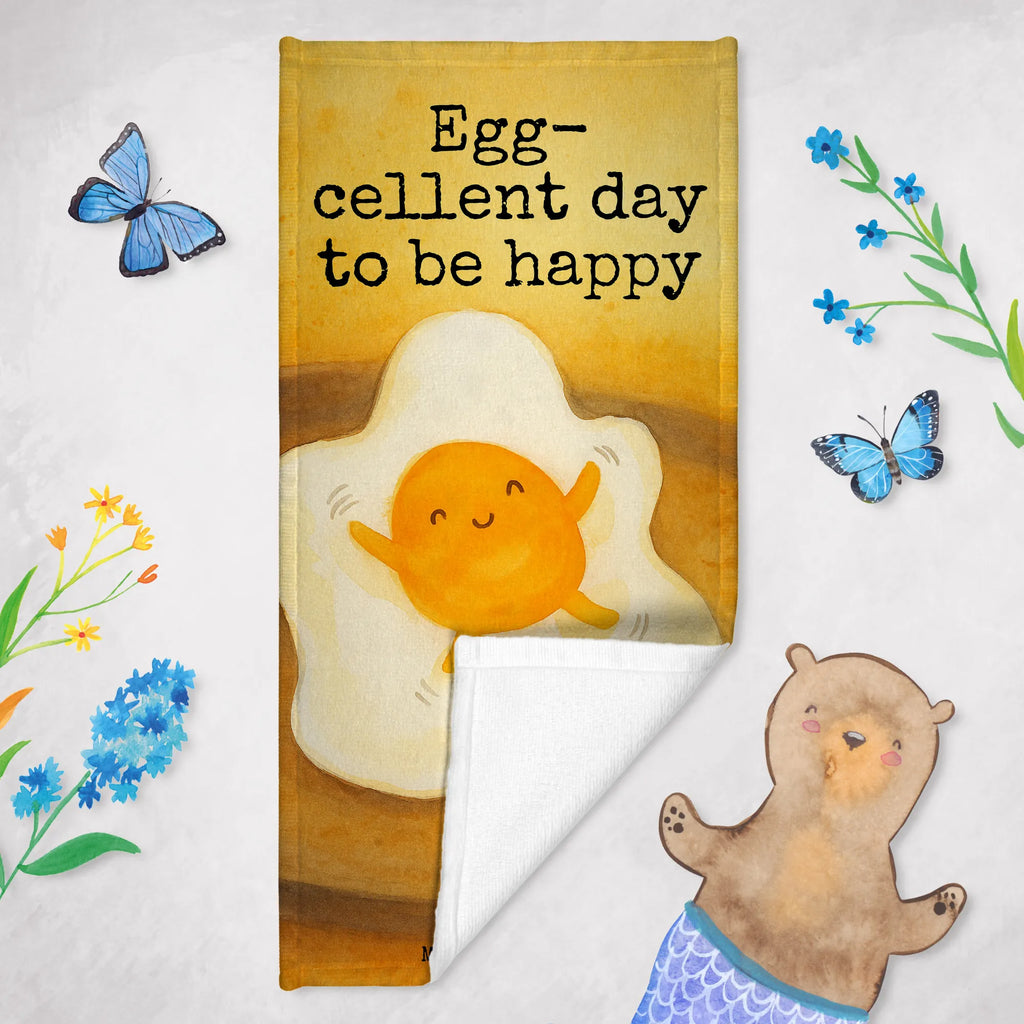 Badehandtuch Spiegelei Ei Design Duschtuch, Badetuch, Strandtuch, Saunatuch, Kinder Handtuch, Tiermotive, Gute Laune, lustige Sprüche, Tiere, Ei, Spiegelei, Schön, Tag, Glücklich, Liebe